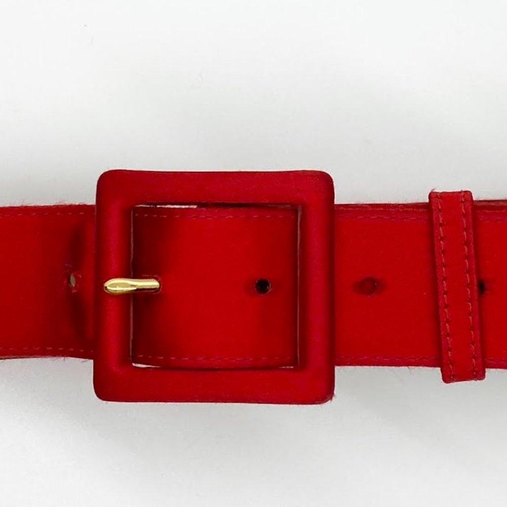 St. John Red Satin Belt